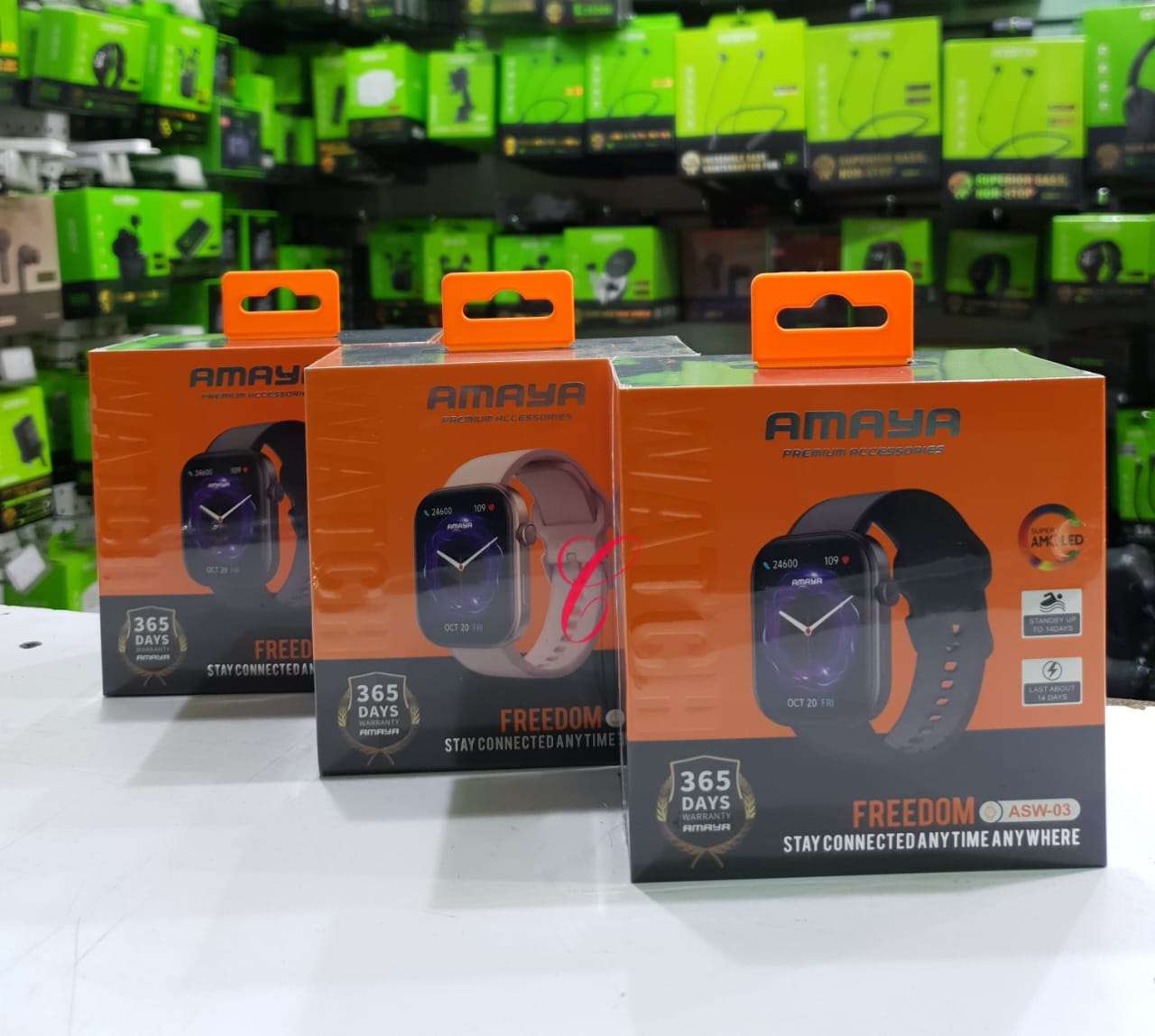 Amaya ASW-03 Freedom Super AMOLED 3 ATM waterproof smart watch